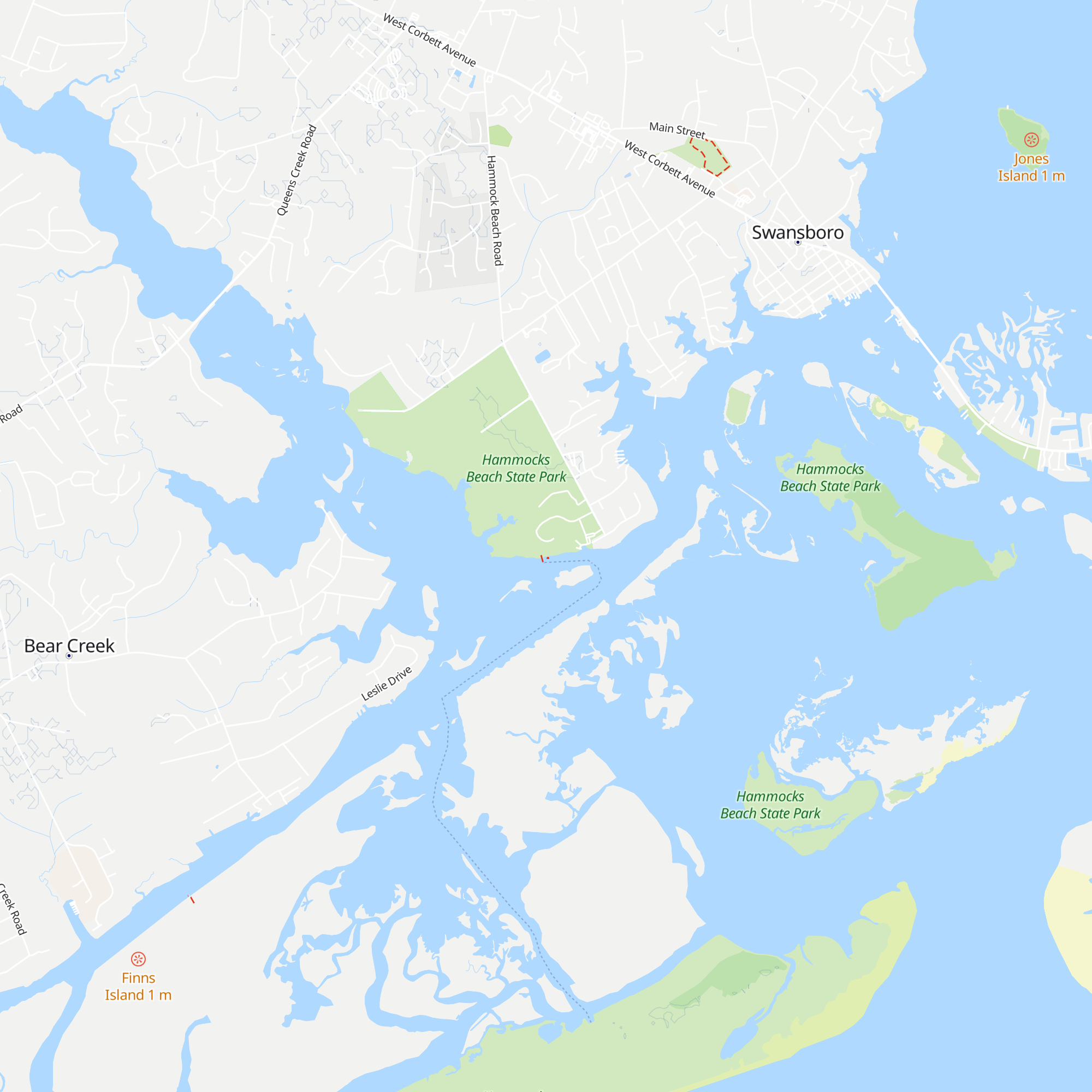 Hammocks Beach State Park Visitors Center map