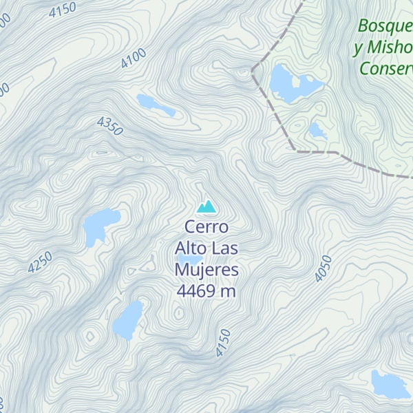 Map of Cerro Alto Las Mujeres