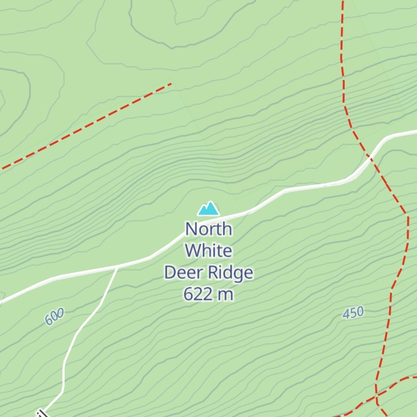 Map of North White Deer Ridge