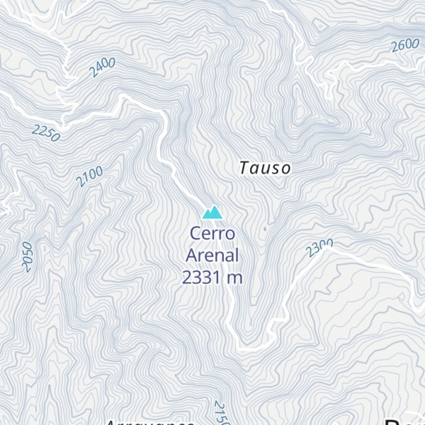 Map of Cerro Arenal