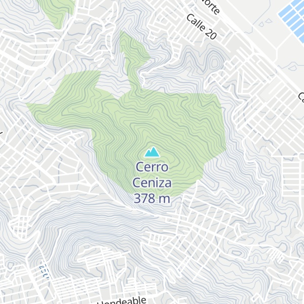 Map of Cerro Ceniza