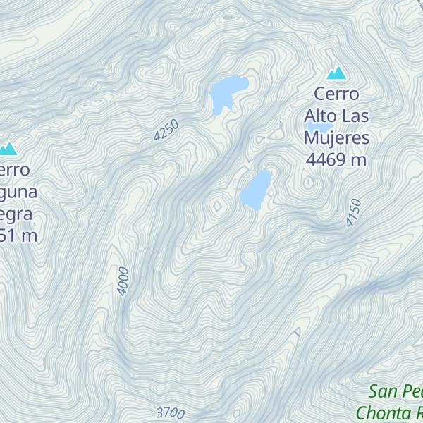 Map of Cerro Potrero