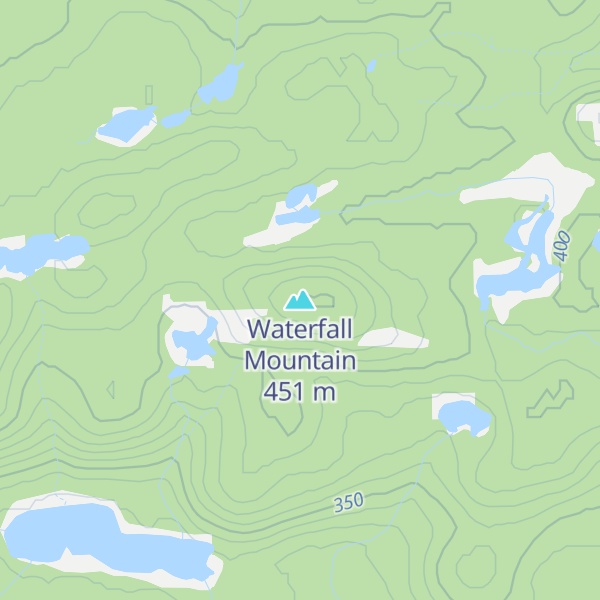 Map of Waterfall Mountain