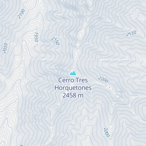 Map of Cerro Tres Horquetones