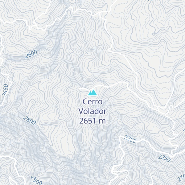 Map of Cerro Volador