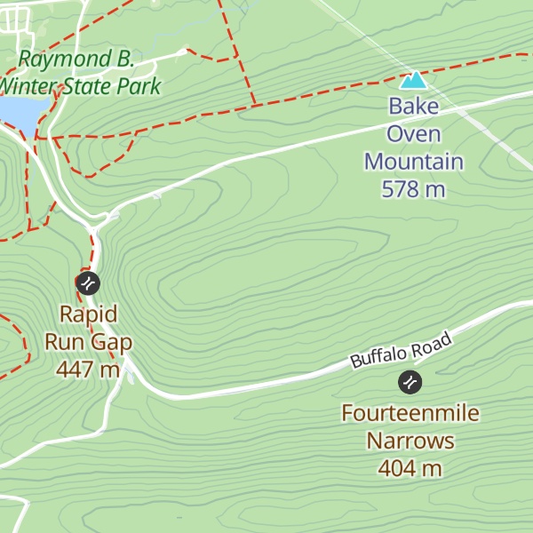 Map of Seven Notch Mountain