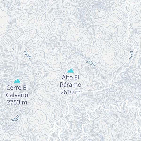 Map of Alto El Páramo