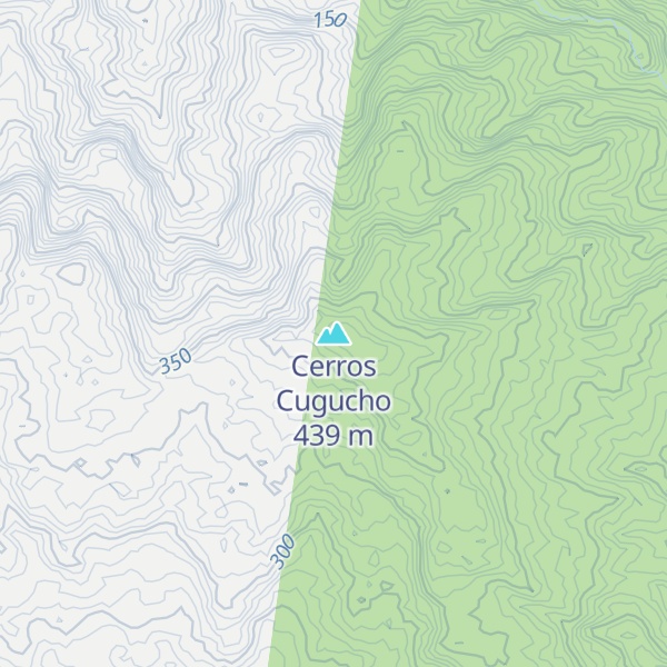 Map of Cerros Cugucho