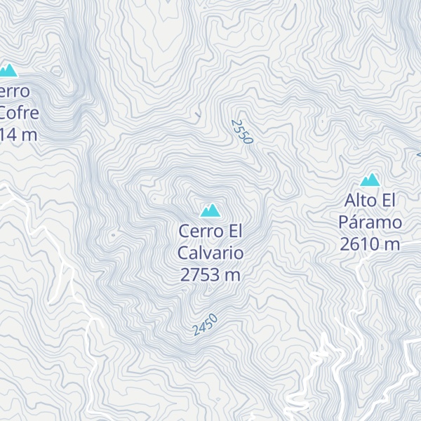 Map of Cerro El Calvario