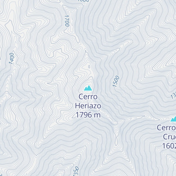 Map of Cerro Heriazo