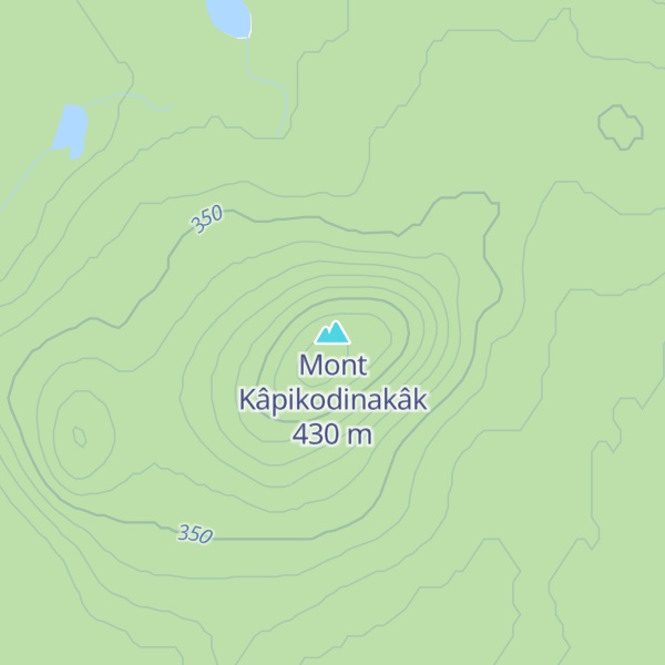 Map of Mont Kâpikodinakâk