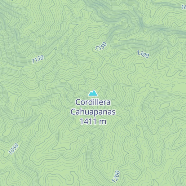 Map of Cordillera Cahuapanas