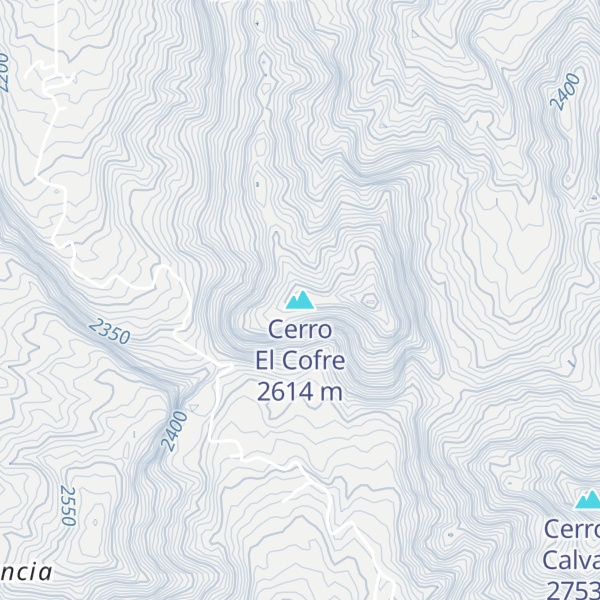 Map of Cerro El Cofre