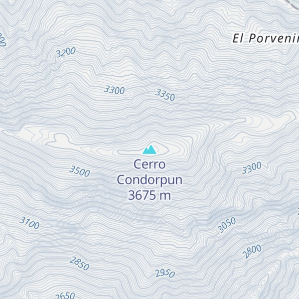 Map of Cerro Condorpun