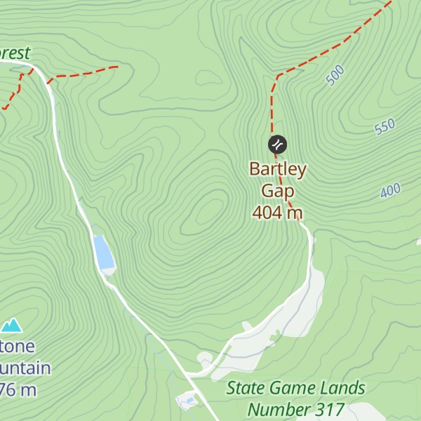 Map of Bartley Mountain