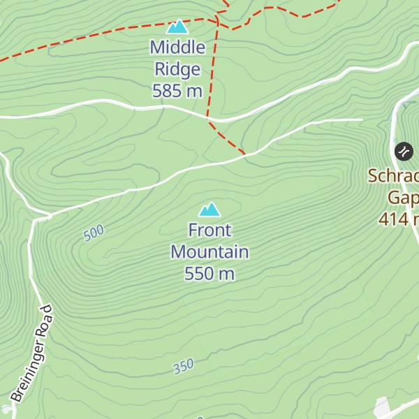 Map of Front Mountain