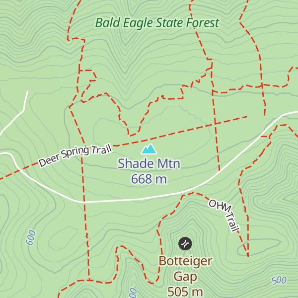 Map of Shade Mtn