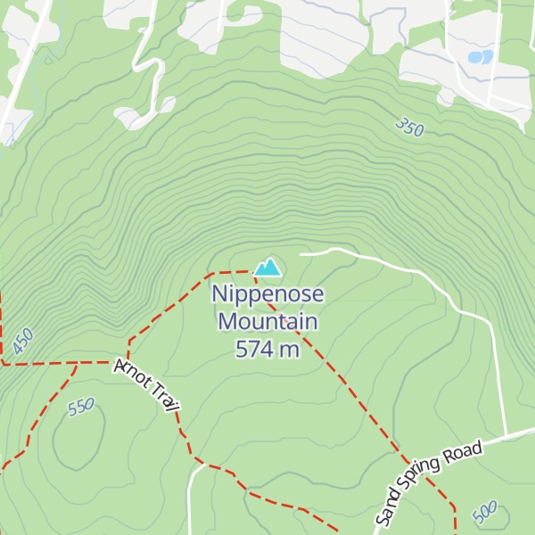 Map of Nippenose Mountain