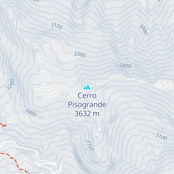 Map of Cerro Pisogrande