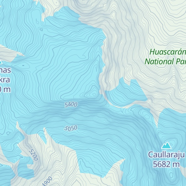 Map of Caullaraju-Pico Central