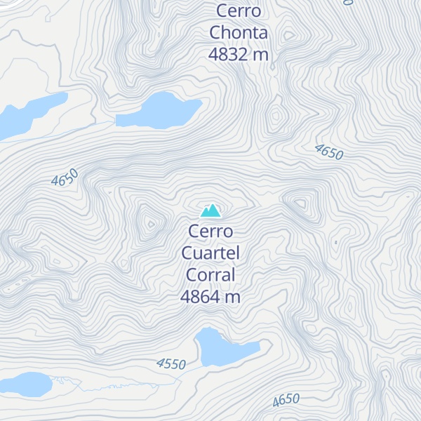 Map of Cerro Cuartel Corral