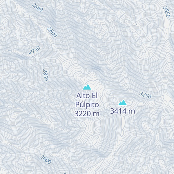 Map of Alto El Púlpito