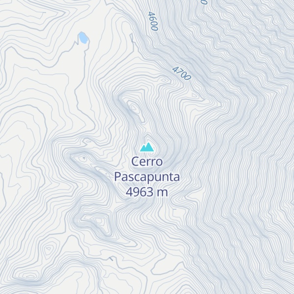 Map of Cerro Pascapunta