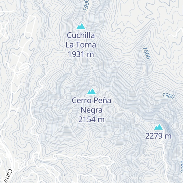 Map of Cerro Peña Negra
