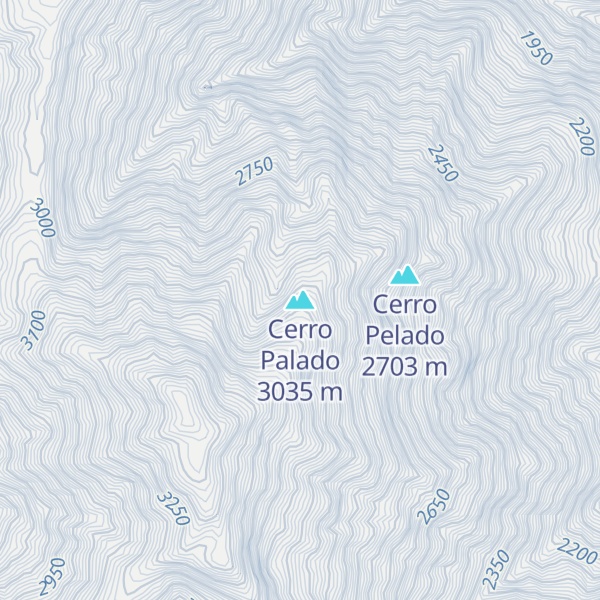 Map of Cerro Palado
