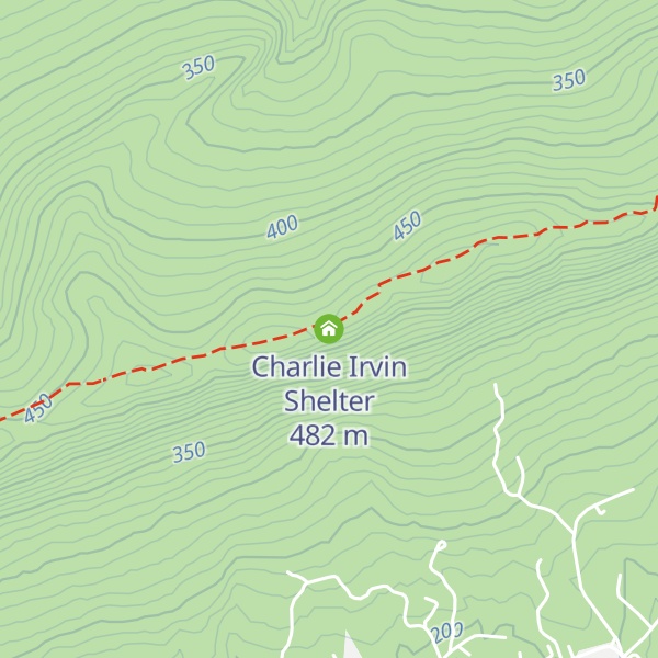Map of Charlie Irvin Shelter