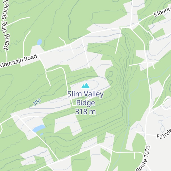 Map of Slim Valley Ridge