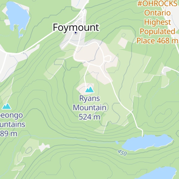 Map of Ryans Mountain