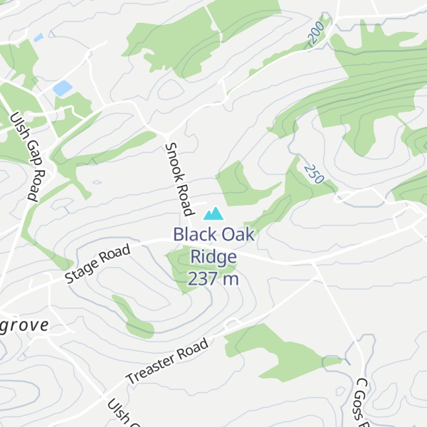 Map of Black Oak Ridge