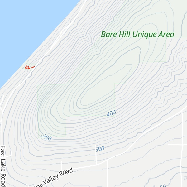 Map of Bare Hill