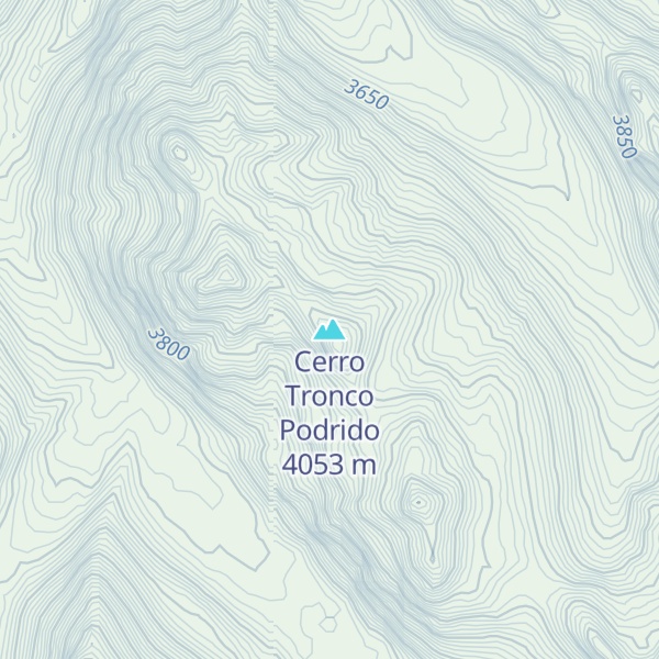 Map of Cerro Tronco Podrido