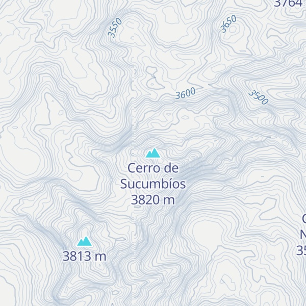 Map of Cerro de Sucumbíos