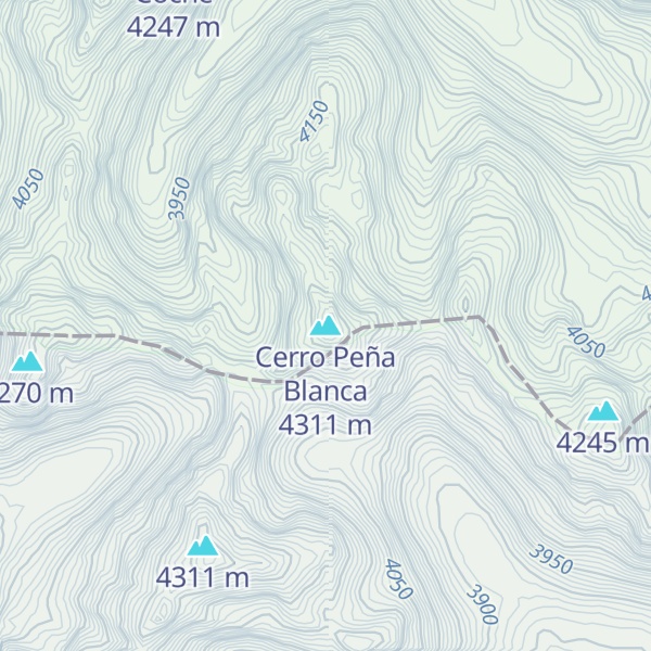 Map of Cerro Peña Blanca