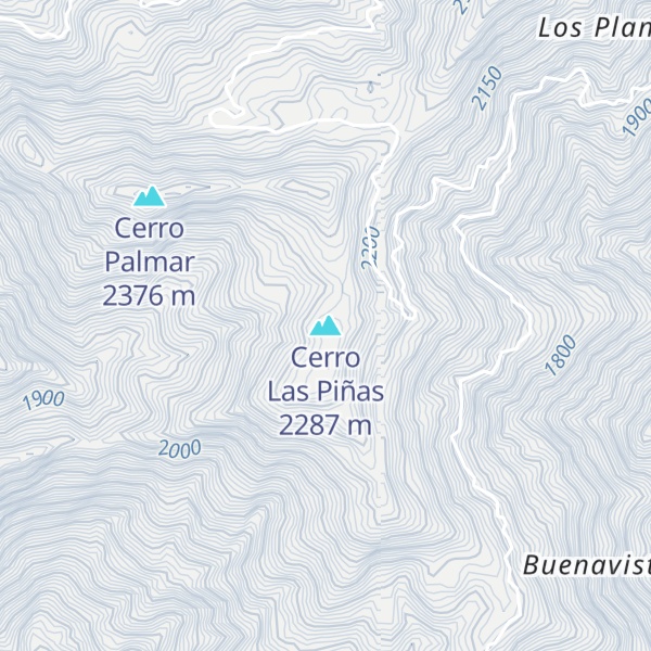Map of Cerro Las Piñas