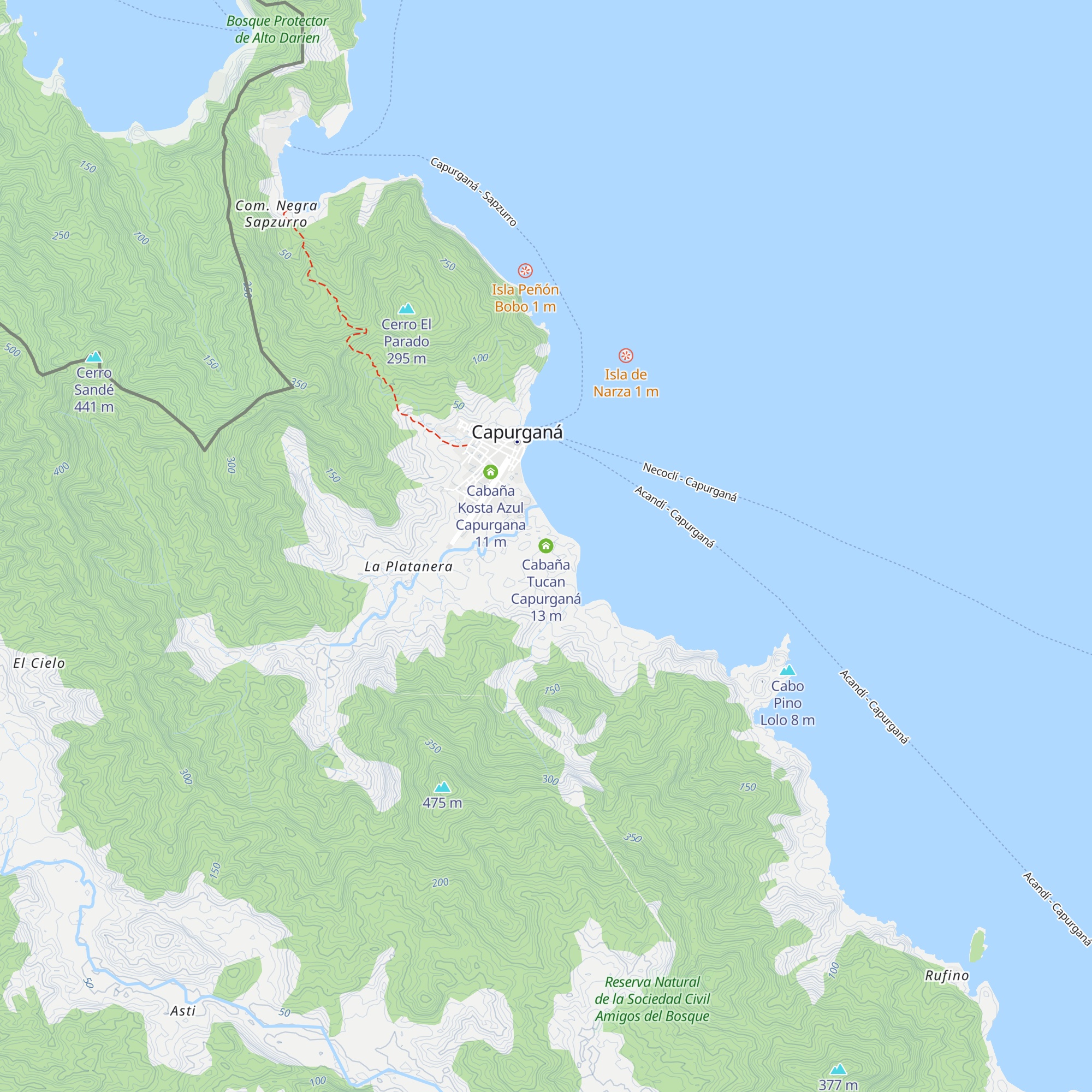 Cabaña Tucan Capurganá map
