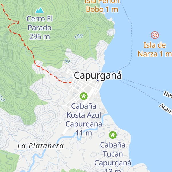 Map of Cabana Los Almendros