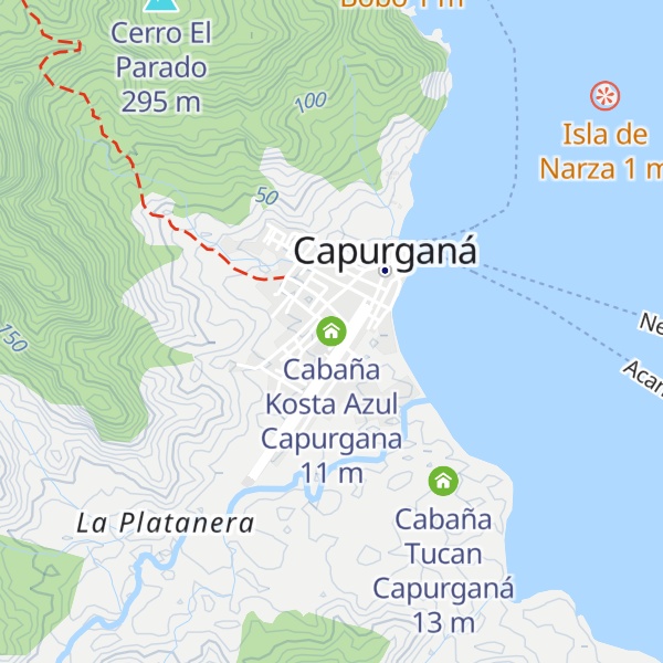 Map of Cabaña Kosta Azul Capurgana