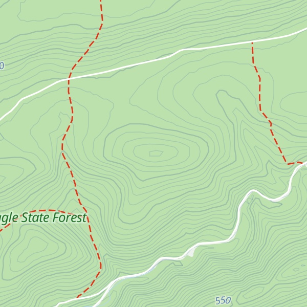 Map of First Green Knob