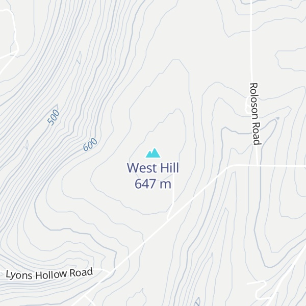 Map of West Hill