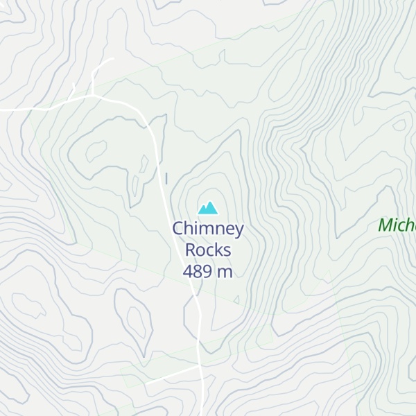 Map of Chimney Rocks