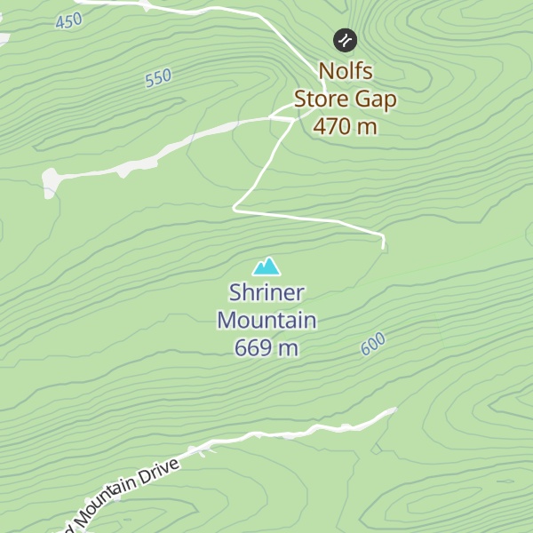 Map of Shriner Mountain