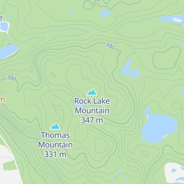 Map of Rock Lake Mountain