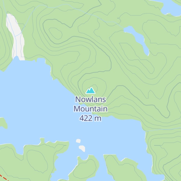 Map of Nowlans Mountain