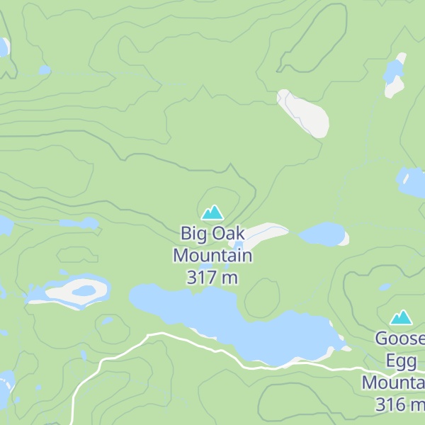 Map of Big Oak Mountain