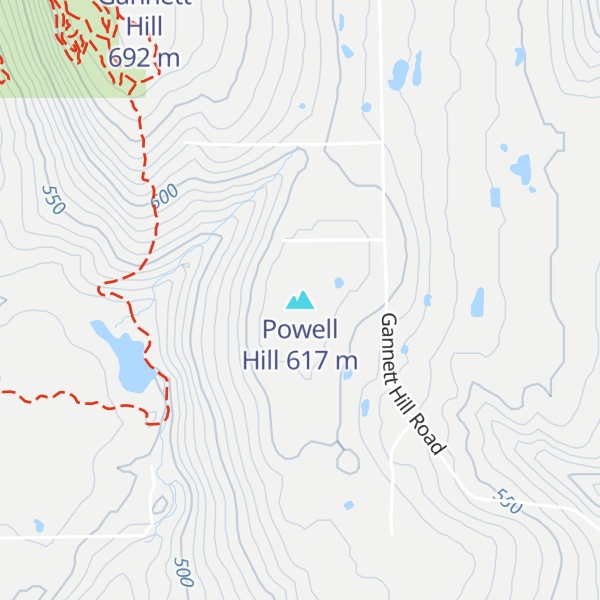 Map of Powell Hill