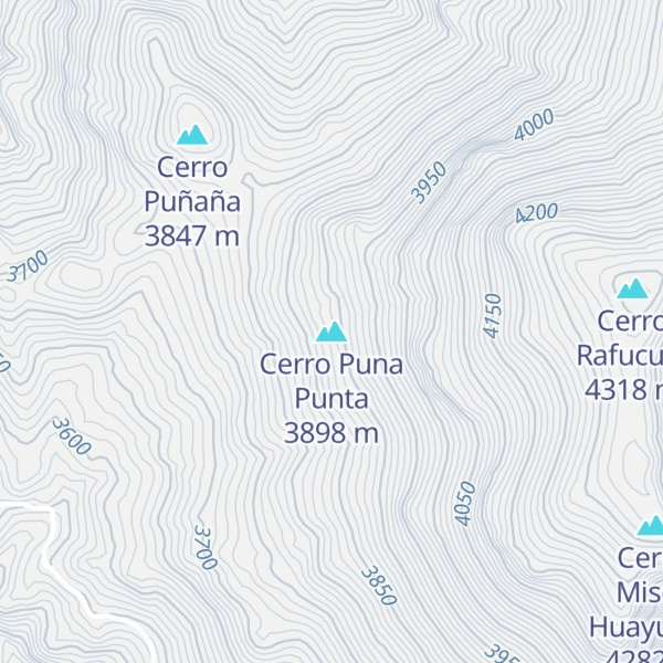 Map of Cerro Puna Punta